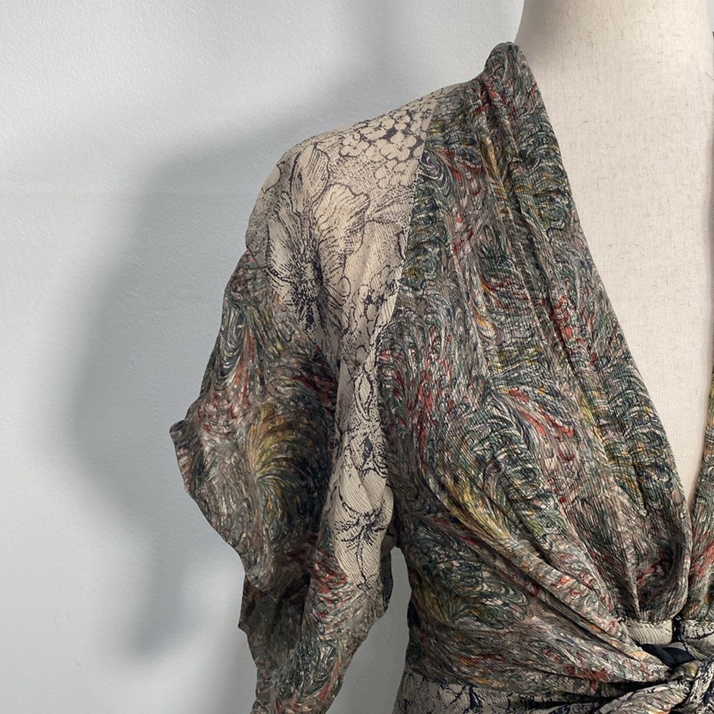 Winter Kate Anthropologie Silk Dress Maxi Fairy Whimsical Size Small - Picture 3 of 12